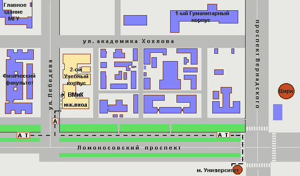 Карта корпусов юургу